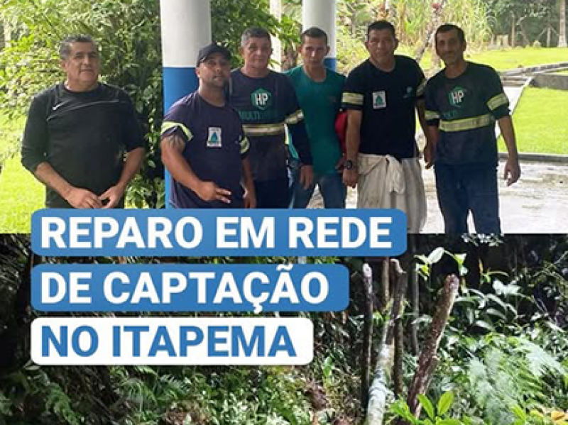 Equipe Samae age com eficiência e conclui reparo em rede do Itapema
